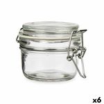 Casa si Gradina - Bucatarie si vesela - Organizare si depozitare bucatarie - Borcane si capace - Borcan Transparent Metal Sticla Silicon 120 ml 11,3 x 7 x 8,3 cm (6 Unitati) - Infinity.ro