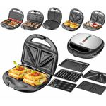 Electronice si Electrocasnice - Electrocasnice bucatarie - Preparare paine - Sandwich-maker - Sandwich-maker multifunctional 5 in 1 Camry CR 3042, 1200 W - Infinity.ro