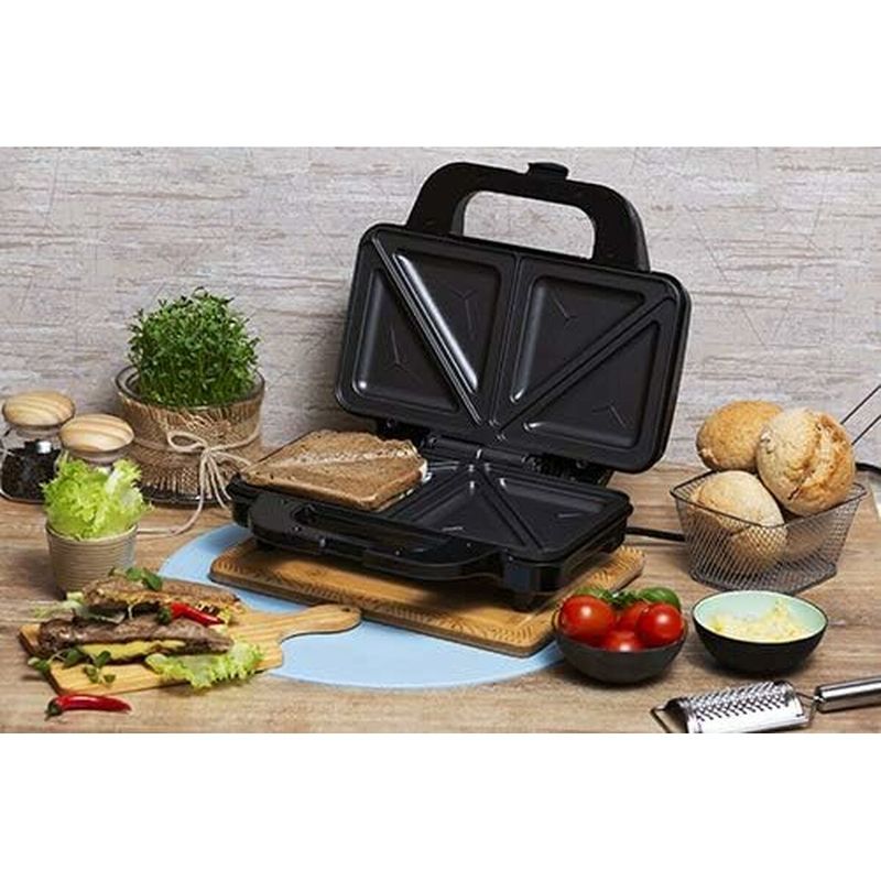 Electronice si Electrocasnice - Electrocasnice bucatarie - Preparare paine - Sandwich-maker - Aparat pentru Sandvisuri Adler AD 3043 Negru Multicolor 1300 W - Infinity.ro