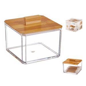 Organizatorul de machiaje Ballete Bambus 9,5 x 9,5 x 8 cm