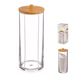 Dozator Ballete Discuri de Bumbac Bambus 7,3 x 18,5 cm