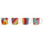 Casa si Gradina - Bucatarie si vesela - Cani si pahare - Pahare - Set de Cani de Cafea DKD Home Decor Multicolor Coral Bambus Dolomite Modern 180 ml - Infinity.ro