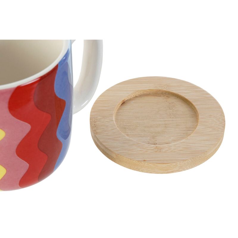 Casa si Gradina - Bucatarie si vesela - Cani si pahare - Pahare - Set de Cani de Cafea DKD Home Decor Multicolor Coral Bambus Dolomite Modern 180 ml - Infinity.ro