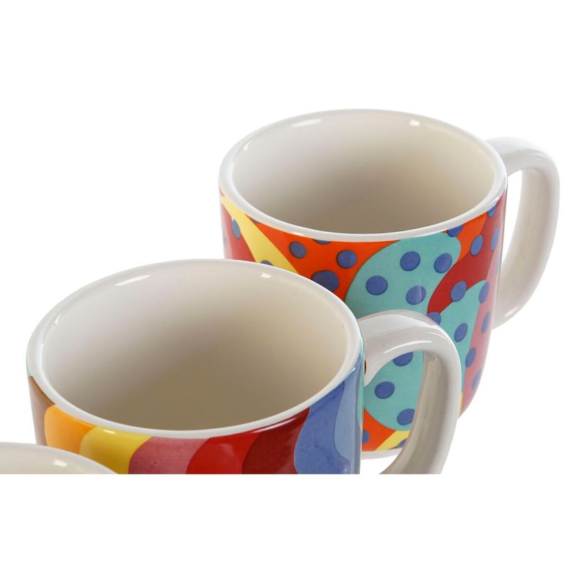 Casa si Gradina - Bucatarie si vesela - Cani si pahare - Pahare - Set de Cani de Cafea DKD Home Decor Multicolor Coral Bambus Dolomite Modern 180 ml - Infinity.ro