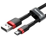 Laptop, Telefoane si Tablete - Telefoane mobile si accesorii - Accesorii Telefoane - Cabluri si adaptoare telefoane - Cablu USB la micro USB Baseus Cafule Negru Rosu 2 m - Infinity.ro