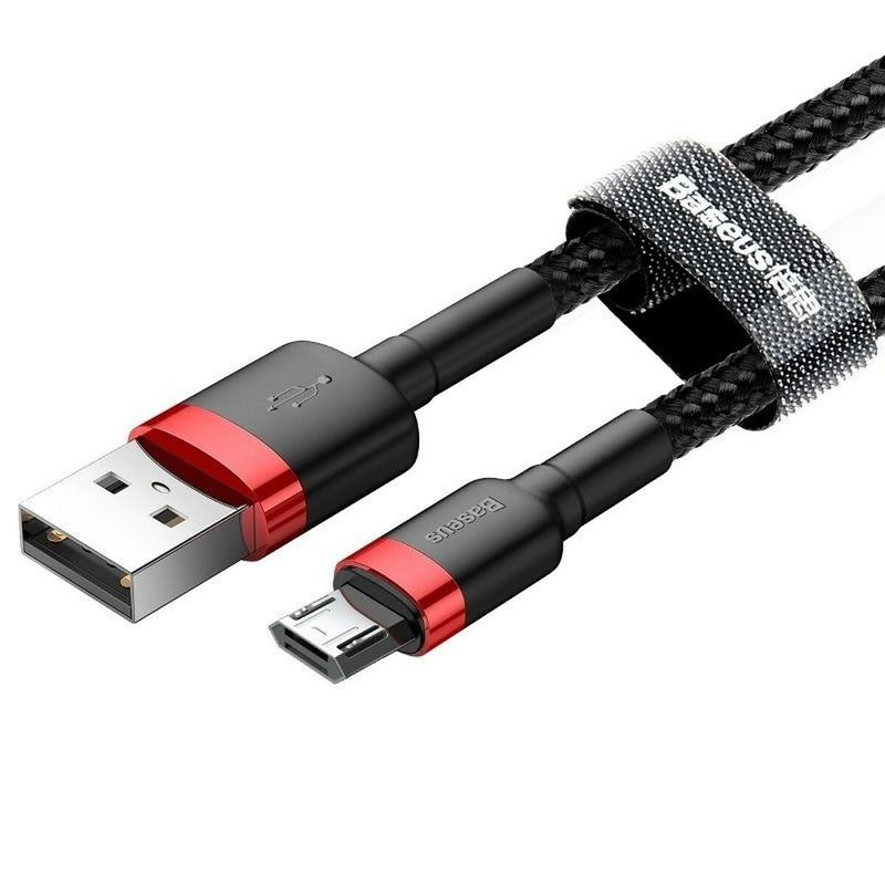 Laptop, Telefoane si Tablete - Telefoane mobile si accesorii - Accesorii Telefoane - Cabluri si adaptoare telefoane - Cablu USB la micro USB Baseus Cafule Negru Rosu 2 m - Infinity.ro