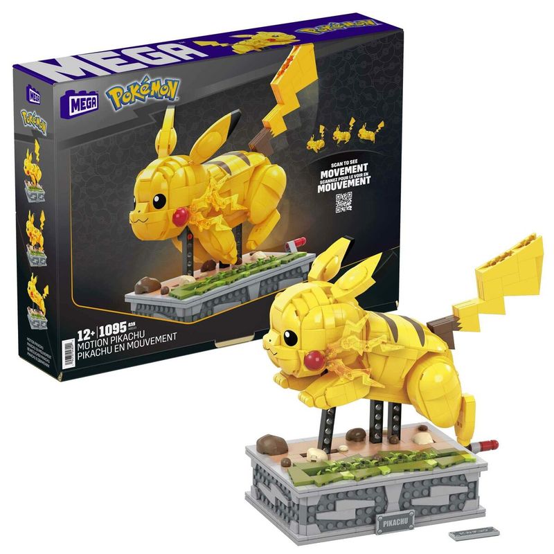 Jucarii, Copii si Bebe - Jucarii si jocuri - Seturi de constructie si cuburi - Seturi de constructie - Kit de constructie Pokémon Mega Construx - Motion Pikachu 1095 Piese - Infinity.ro