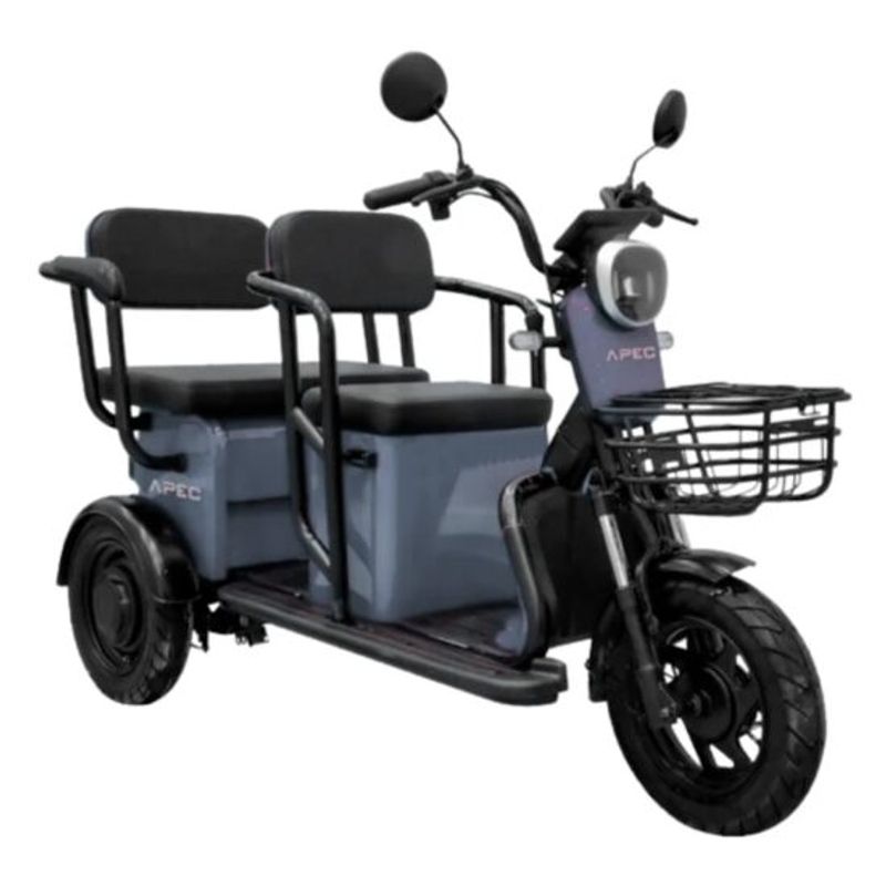 Auto si Moto - Moto - ATV si UTV - Tricicleta electrica Volta APM5, Motor 1000W 60V, Baterie 20Ah cu Autonomie 40km, gri, 25 km/h, fara permis (carnet) - Infinity.ro