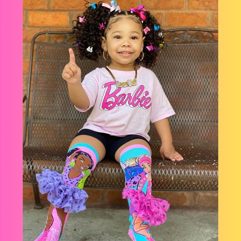 Fashion, accesorii si bijuterii - Copii - Lenjerie si pijamale copii - Sosete si dresuri copii - Sosete lungi colorate Madmia pentru fete fantasy Barbie extra vibes 6-99 ani - Infinity.ro