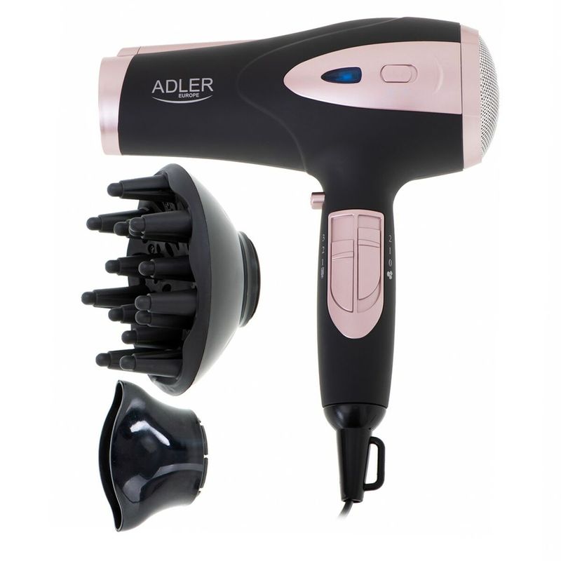 Ingrijire personala si Cosmetice - Aparate & accesorii ingrijire personala - Hair styling - Uscatoare de par - Uscator de par Adler AD2248b, negru, difuzor, concentrator, 2200W, ionizare, 2 viteze, 3 trepte temperatura, cool shot - Infinity.ro