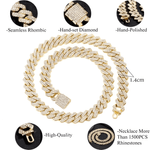 Fashion, accesorii si bijuterii - Barbati - Bijuterii barbati - Alte bijuterii barbati - Colier Cuban Billionaire Gold Iced out , material inod , model unisex, lungime 50 cm - Infinity.ro