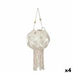 Casa si Gradina - Decoratiuni - Aromaterapie si lumanari - Suporturi lumanari - Suport de Lumanari Macrame Alb Bumbac 23 x 24 x 23 cm (4 Unitati) - Infinity.ro