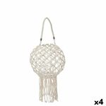 Casa si Gradina - Decoratiuni - Aromaterapie si lumanari - Suporturi lumanari - Suport de Lumanari Macrame Alb Bumbac 26 x 66 x 26 cm (4 Unitati) - Infinity.ro