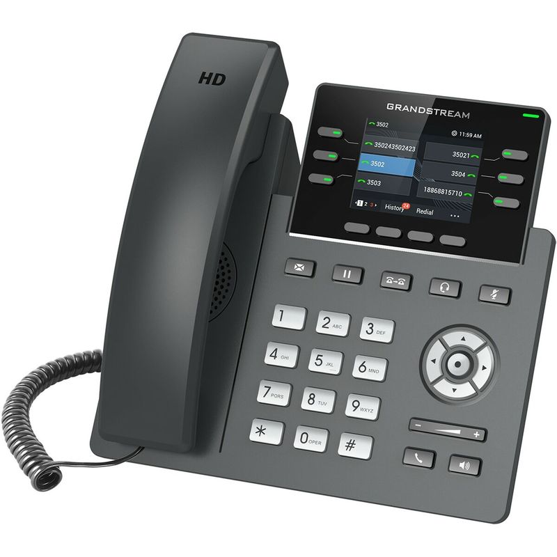 Laptop, Telefoane si Tablete - Telefoane fixe si sisteme teleconferinta - Telefoane fara fir - Telefon IP Grandstream GRP2613 Negru - Infinity.ro