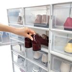 Casa si Gradina - Mobilier - Organizare si depozitare - Cutii depozitare - Cutie depozitare pantofi, model transparent, dimensiuni 31.5 x 21.5 x 13cm, plastic stivuibil - Infinity.ro