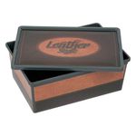 Casa si Gradina - Mobilier - Organizare si depozitare - Cutii depozitare - Cutie depozitare plastic leather style, capacitate 10l, maro - Infinity.ro