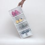 Casa si Gradina - Mobilier - Organizare si depozitare - Cutii depozitare - Cutie depozitare pantofi, model transparent, dimensiuni 33.4 x 23 x 14.5cm, stivuibila, plastic - Infinity.ro
