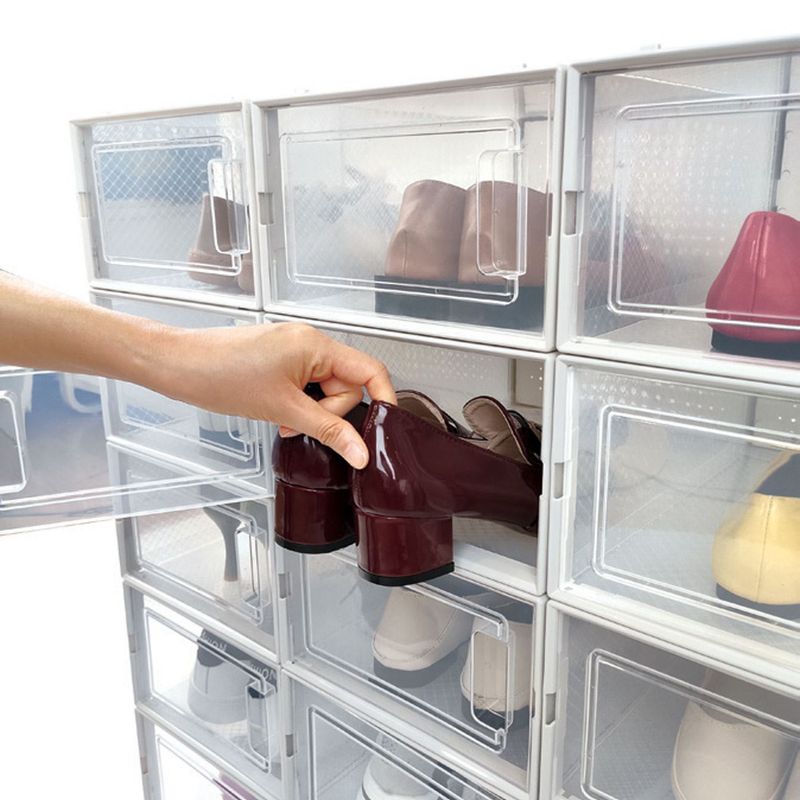 Casa si Gradina - Mobilier - Organizare si depozitare - Cutii depozitare - Cutie depozitare pantofi, model transparent, dimensiuni 33.4 x 23 x 14.5cm, stivuibila, plastic - Infinity.ro