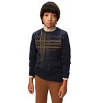 Fashion, accesorii si bijuterii - Copii - Imbracaminte copii - Treninguri si compleuri copii - Tinuta Casual Baieti, Montella, Pulover Bleumariun, din 3 Piese, MT-4027 - 98 cm, Galben - Infinity.ro