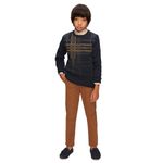 Fashion, accesorii si bijuterii - Copii - Imbracaminte copii - Treninguri si compleuri copii - Tinuta Casual Baieti, Montella, Pulover Bleumariun, din 3 Piese, MT-4027 - 98 cm, Galben - Infinity.ro