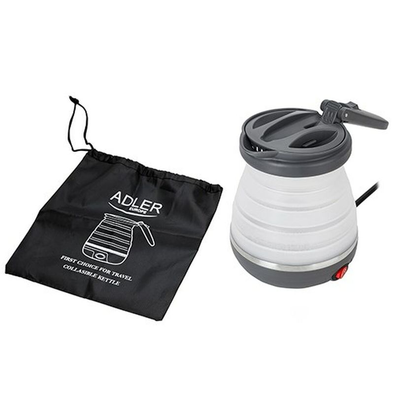 Electronice si Electrocasnice - Electrocasnice bucatarie - Preparare bauturi - Fierbatoare de apa - Fierbator Adler AD 1279 Alb Negru Plastic 750 W 0,6 L - Infinity.ro