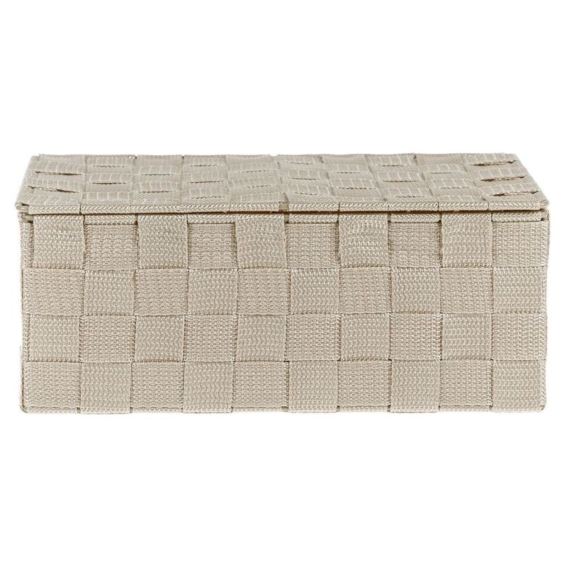Casa si Gradina - Mobilier - Organizare si depozitare - Cutii depozitare - Cutie depozitare cosuri bej, metalic, cu capac, 27.5 x 17.5 x 11cm - Infinity.ro