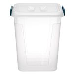 Casa si Gradina - Mobilier - Organizare si depozitare - Cutii depozitare - Cutie depozitare, model vertical, capacitate 6l, plastic transparent, capace si manere petrol - Infinity.ro