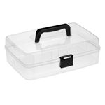 Casa si Gradina - Mobilier - Organizare si depozitare - Cutii depozitare - Cutie depozitare, transparenta, plastic, dimensiuni 29.5 x 19.5 x 8.5 cm, cu maner - Infinity.ro