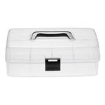 Casa si Gradina - Mobilier - Organizare si depozitare - Cutii depozitare - Cutie depozitare, transparenta, plastic, dimensiuni 29.5 x 19.5 x 8.5 cm, cu maner - Infinity.ro