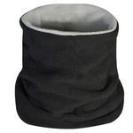 Fashion, accesorii si bijuterii - Barbati - Accesorii barbati - Esarfe si fulare barbati - Fular circular sport, fleece, gri-negru, 24 x 25cm - Infinity.ro