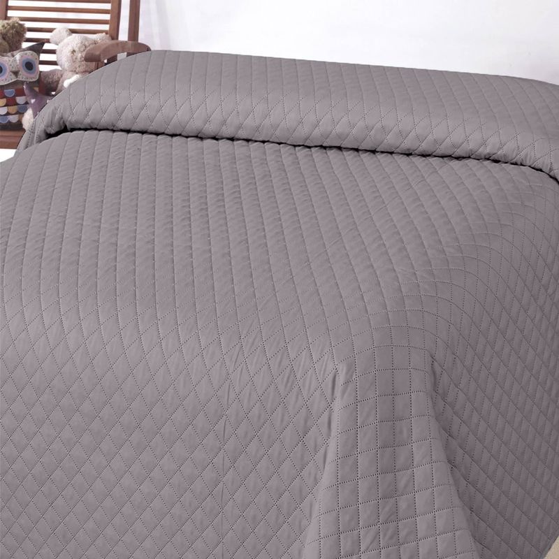Casa si Gradina - Textile si covoare - Pături și cuverturi - Cuverturi - Cuvertura pat, model dublu, gri deschis/intunecat, 160x 230cm, poliester - Infinity.ro