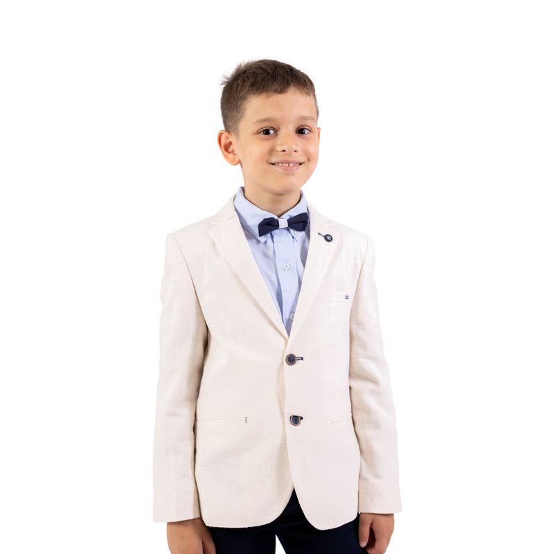 Fashion, accesorii si bijuterii - Copii - Imbracaminte copii - Treninguri si compleuri copii - Costum Elegant Baieti, Montella, cu Camasa Alba, 4 Piese, MS-2397 - 140 cm, Alb - Infinity.ro