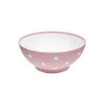 Casa si Gradina - Bucatarie si vesela - Vesela si tacamuri - Farfurii si boluri - Bol plastic, model mat, culoare roz cu buline albe, capacitate 350ml - Infinity.ro