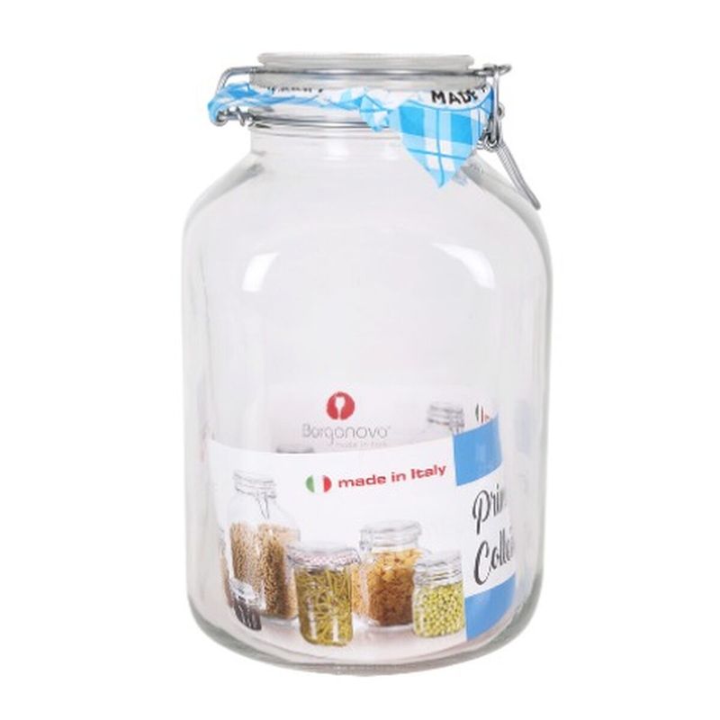 Casa si Gradina - Bucatarie si vesela - Organizare si depozitare bucatarie - Borcane si capace - Borcan Borgonovo Ermetic Transparent Geam 4,25 L 14,5 x 14,5 x 26 cm (6 Unitati) - Infinity.ro