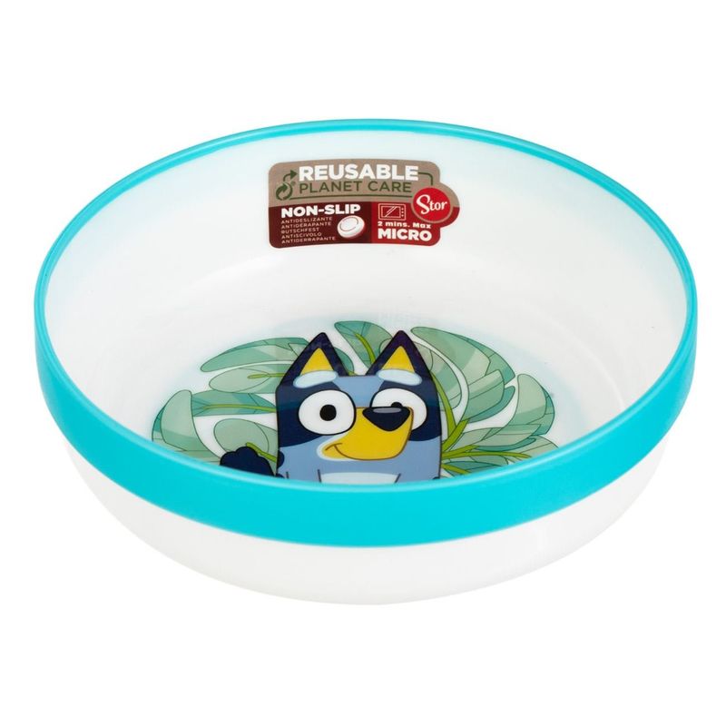 Casa si Gradina - Bucatarie si vesela - Vesela si tacamuri - Farfurii si boluri - Bol copii, bluey, 15cm, bleu, plastic, baza antiderapanta - Infinity.ro