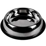 Petshop - Accesorii petshop - Castroane si adapatori - Bol metalic animale, anti-alunecare, capacitate 1.5l, argintiu - Infinity.ro