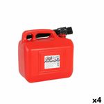 Market/Curatenie si intretinere casa/Produse menaj/Accesorii curatenie - Rezervor pentru combustibil cu palnie Continental Self Rosu 5 L (4 Unitati) 5 L - Infinity.ro