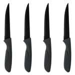 Casa si Gradina - Bucatarie si vesela - Vesela si tacamuri - Cutite si seturi de cutite - Set cutite cu zimti din otel inoxidabil, 4 bucati, negru - Infinity.ro