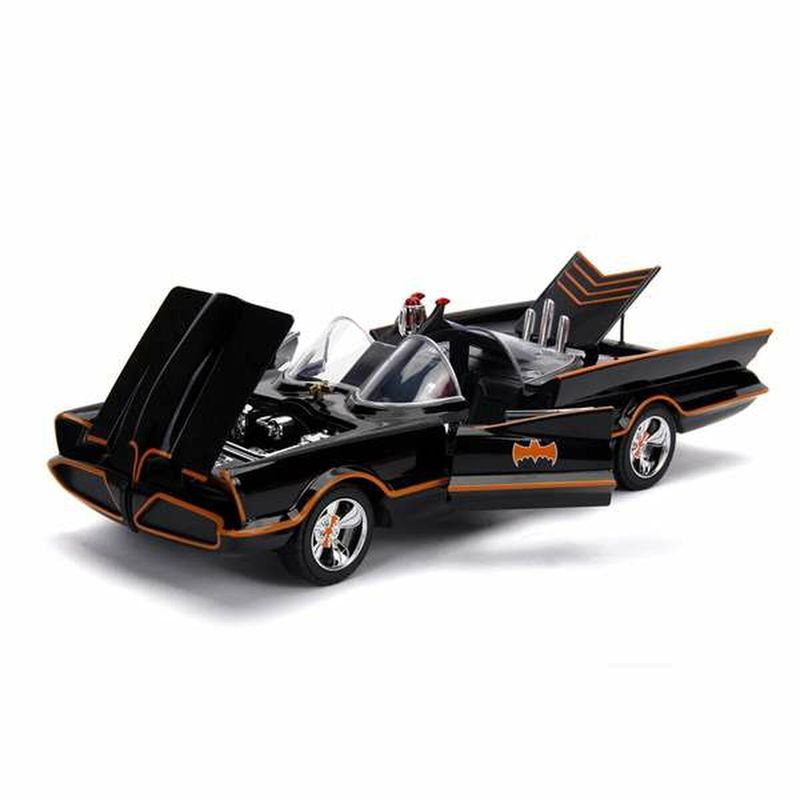 Jucarii, Copii si Bebe - Jucarii si jocuri - Figurine - Playset Batman Batmóvil 1966 Classic 3 Piese Lumina 17 cm - Infinity.ro