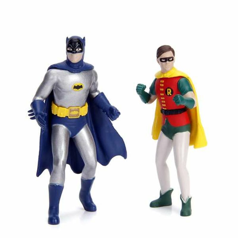 Jucarii, Copii si Bebe - Jucarii si jocuri - Figurine - Playset Batman Batmóvil 1966 Classic 3 Piese Lumina 17 cm - Infinity.ro
