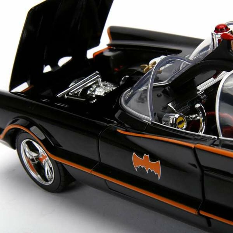 Jucarii, Copii si Bebe - Jucarii si jocuri - Figurine - Playset Batman Batmóvil 1966 Classic 3 Piese Lumina 17 cm - Infinity.ro