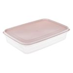 Casa si Gradina - Bucatarie si vesela - Organizare si depozitare bucatarie - Cutii alimentare - Caserola alimentara, model 2.1l, capac powder pink, plastic, potrivita pentru masina de spalat vase - Infinity.ro