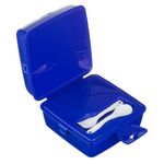 Casa si Gradina - Bucatarie si vesela - Organizare si depozitare bucatarie - Cutii alimentare - Caserola alimente, model dinozauri, albastru, capacitate 1.3l, plastic, 2 compartimente, microunde sigur - Infinity.ro