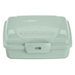 Casa si Gradina - Bucatarie si vesela - Organizare si depozitare bucatarie - Cutii alimentare - Caserola sandwich, model toast, culoare verde menta,  0,55l, potrivita pentru cuptor microunde,  13 x 13 x 5cm - Infinity.ro