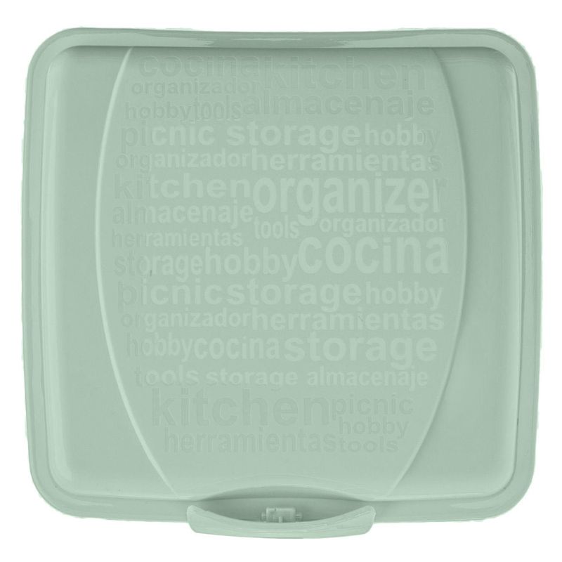 Casa si Gradina - Bucatarie si vesela - Organizare si depozitare bucatarie - Cutii alimentare - Caserola sandwich, model toast, culoare verde menta,  0,55l, potrivita pentru cuptor microunde,  13 x 13 x 5cm - Infinity.ro