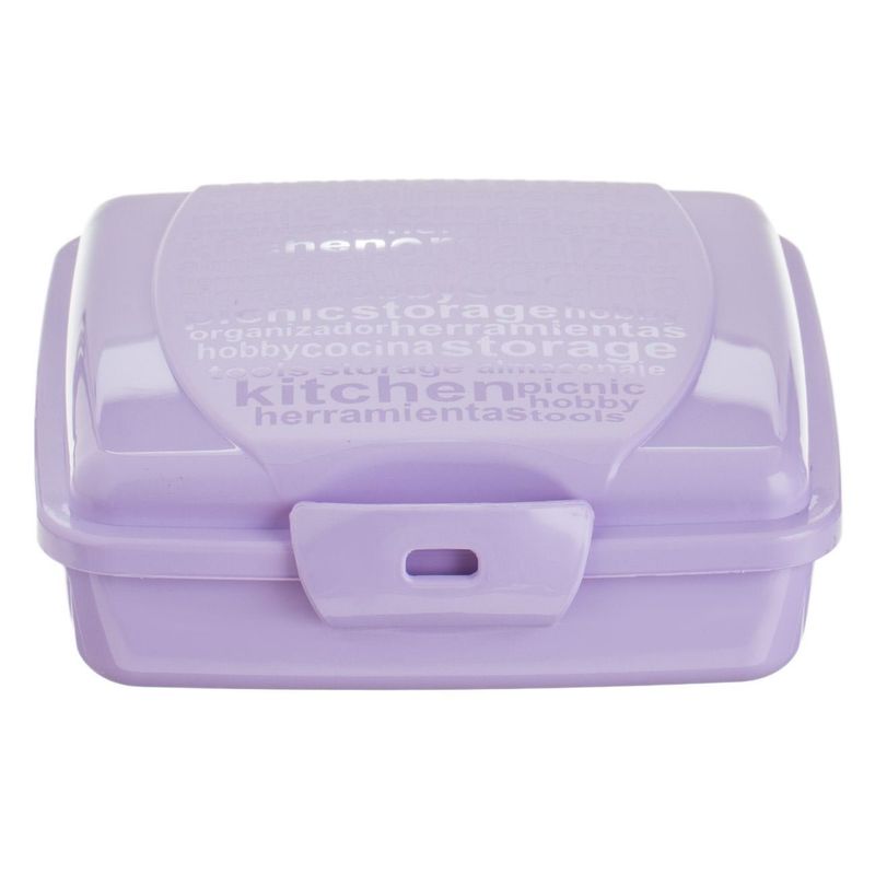 Casa si Gradina - Bucatarie si vesela - Organizare si depozitare bucatarie - Cutii alimentare - Caserola plastic, toast, lila, capacitate 0,55 l, 13 x 13 x 5 cm, potrivita pentru masina de spalat vase - Infinity.ro