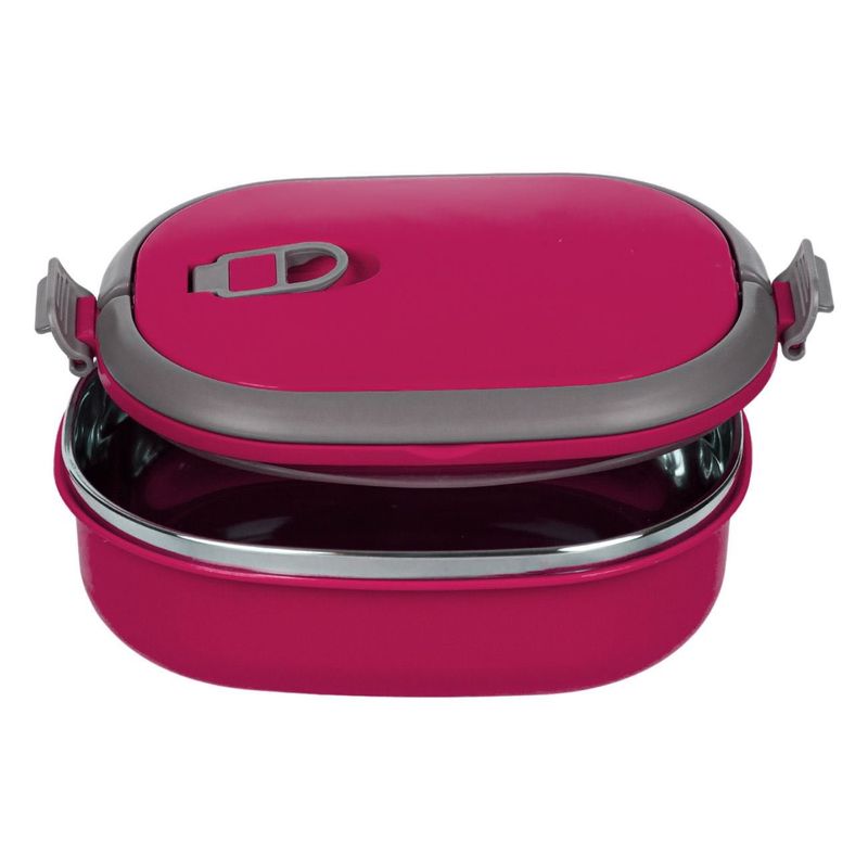 Casa si Gradina - Bucatarie si vesela - Organizare si depozitare bucatarie - Cutii alimentare - Caserola termica alimente, toast-izotermice, fucsia, capacitate 0,7 l, otel inoxidabil, dimensiuni 20x 15 x 8 cm - Infinity.ro