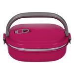 Casa si Gradina - Bucatarie si vesela - Organizare si depozitare bucatarie - Cutii alimentare - Caserola termica alimente, toast-izotermice, fucsia, capacitate 0,7 l, otel inoxidabil, dimensiuni 20x 15 x 8 cm - Infinity.ro