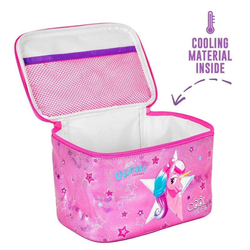 Sport si Outdoor - Camping - Bucatarie de camping - Cutii si genti frigorifice - Geanta termica pentru pranz, Perletti, 15x15x23 cm, model Unicorn, colectia Cool Kids - Infinity.ro