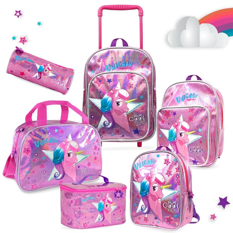 Sport si Outdoor - Camping - Bucatarie de camping - Cutii si genti frigorifice - Geanta termica pentru pranz, Perletti, 15x15x23 cm, model Unicorn, colectia Cool Kids - Infinity.ro